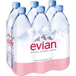 Acqua Evian 1 L x 6 bt...