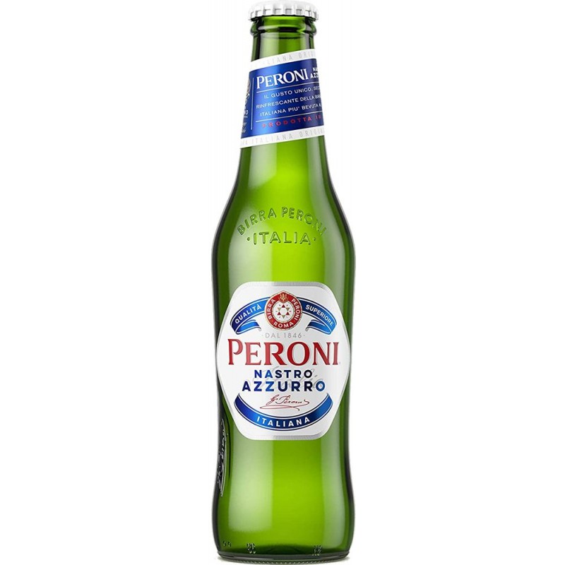 Birra Nastro Azzurro 33 cl in bottiglietta di vetro, gruppo Peroni
